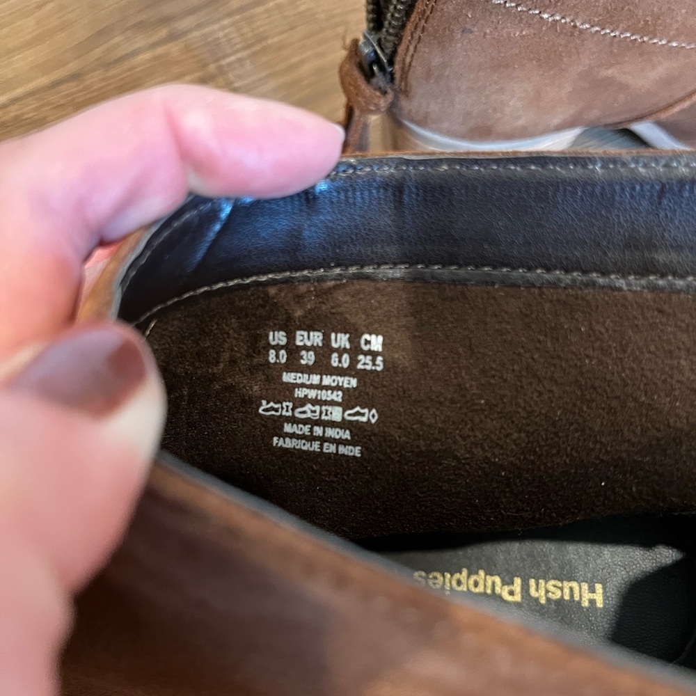 Hush Puppies Tan Suede Ankle Boots - Picture 7 of 8